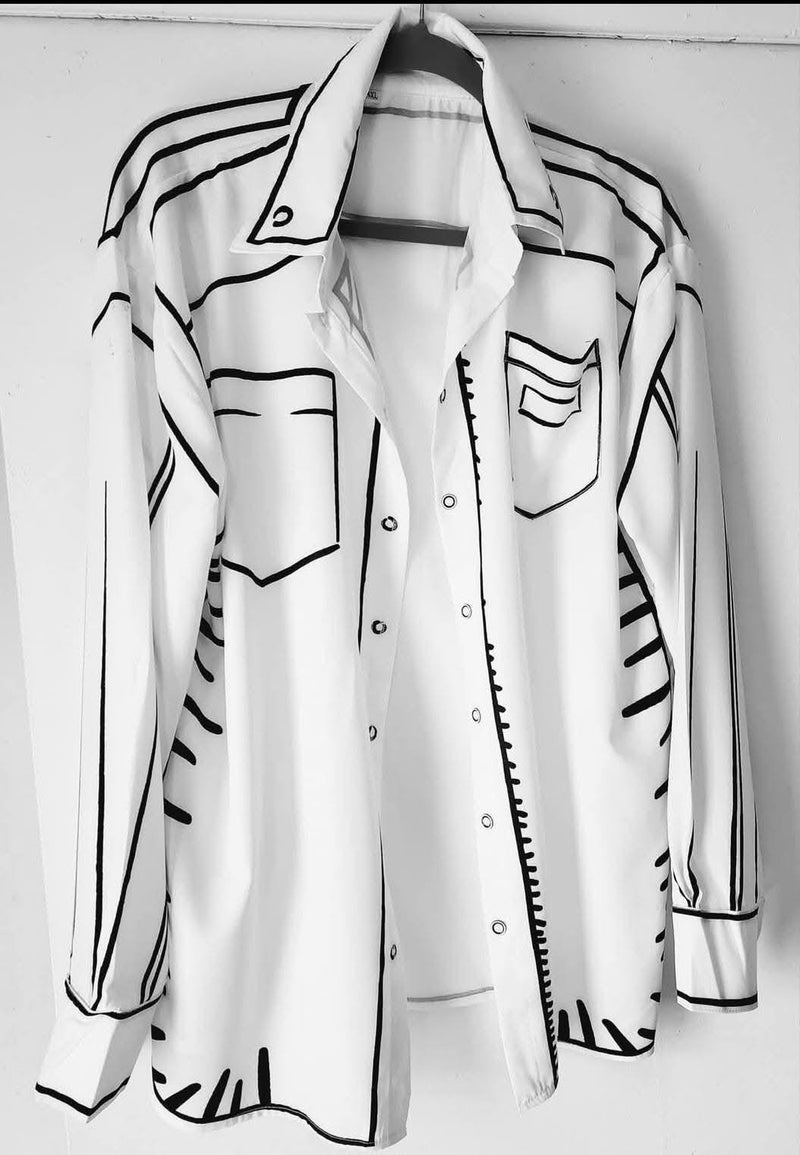 The "3D Chic" Button Up Top