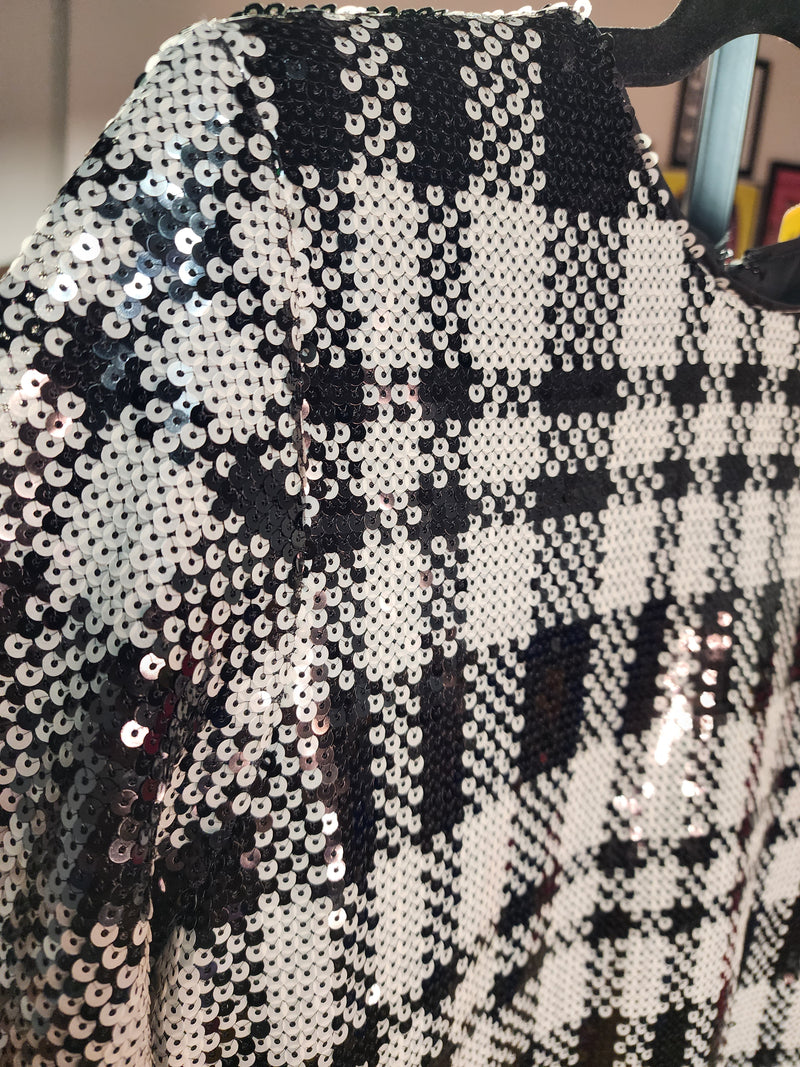 The "Audacity" Sequin Plaid Dress