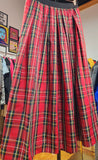 The "Holiday Barbie" Tartan Print Maxi Skirt