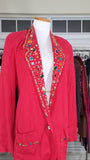 The "Juju Baby" Red Bling Vintage Blazer