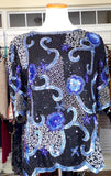 The "Ready Or Not" Blue Sequin Vintage Top